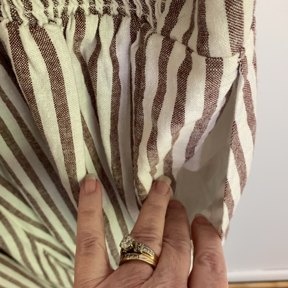 Old Navy brown/gray and cream Striped Jumpsuit with Relaxed Fit - Picture 6 of 7